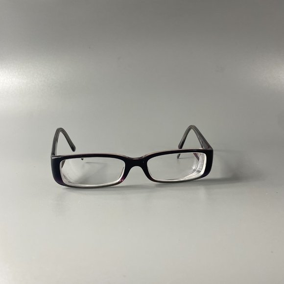 Prada Eyeglasses VPR ZXN 101 Dark Purple Rectangular Frame Italy - Picture 6 of 13